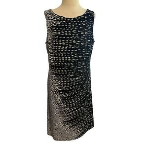 Anne Klein Sleeveless Black White Career Dress Size 16 Cocktail Wedding Office
